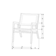 PEM | Outdoor Lounge Sessel – mit Armlehnen, Seilgeflecht