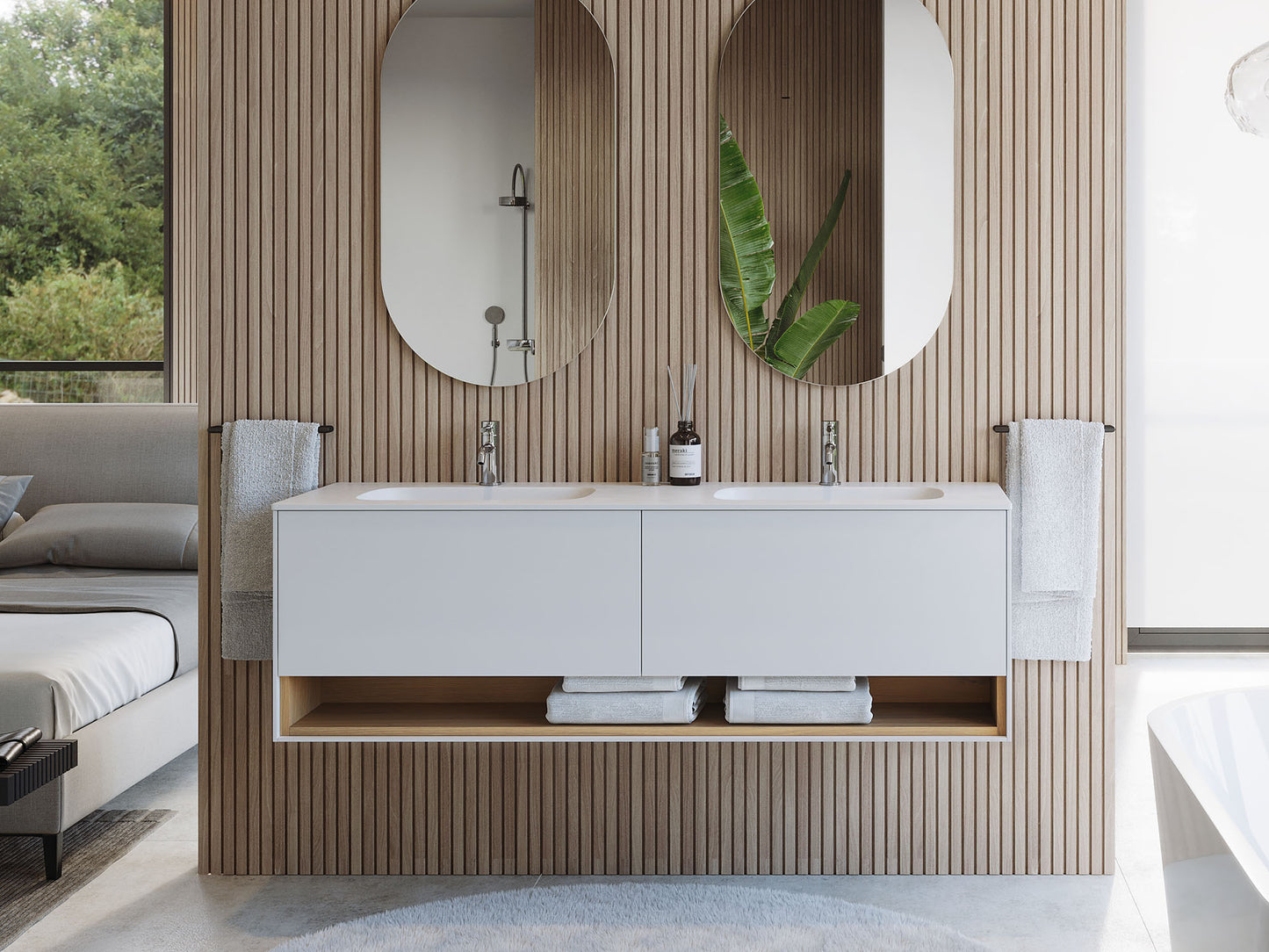 SPA.01 | Badmöbel Doppelwaschtisch Kerrock | Made in Germany