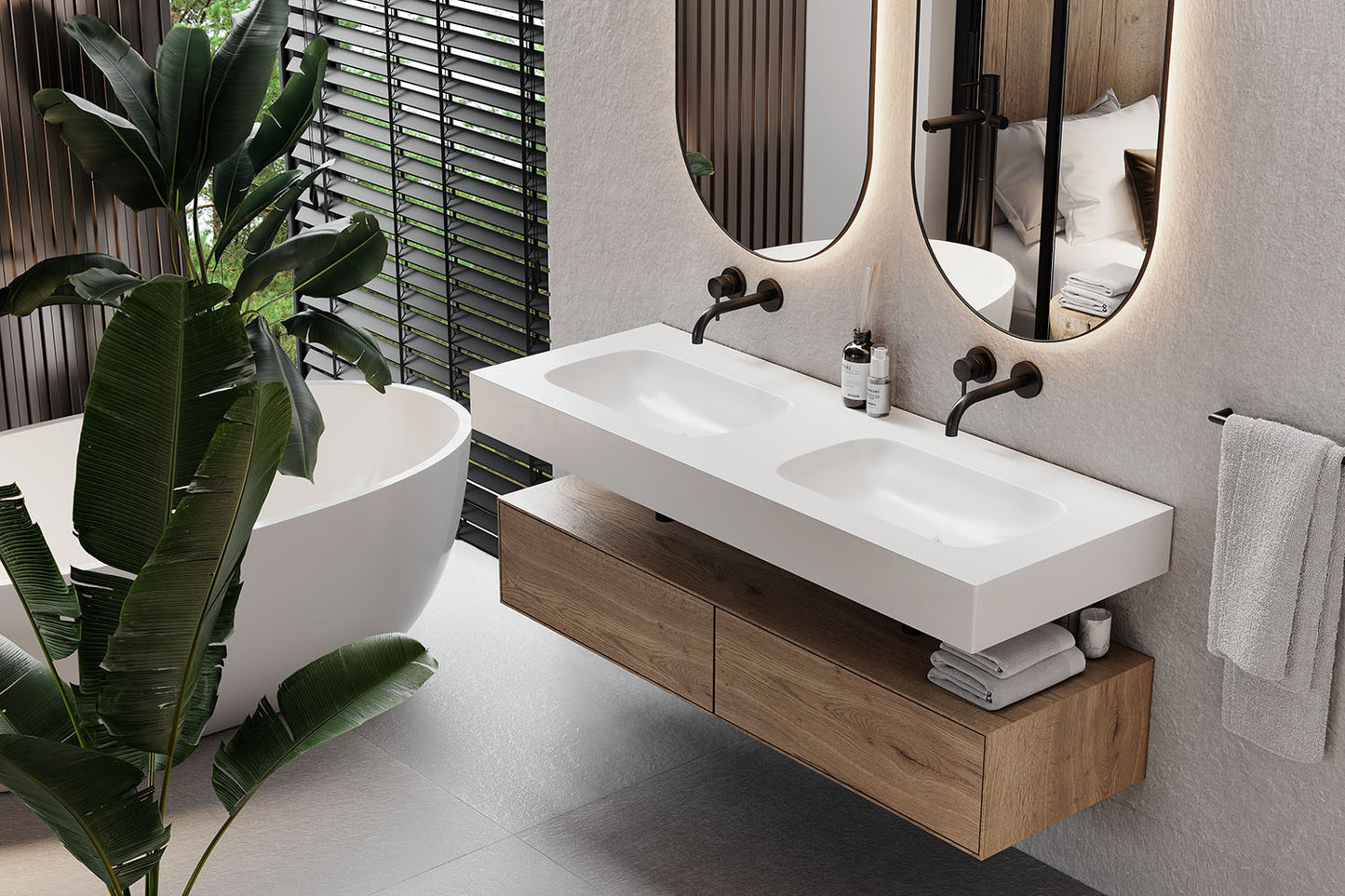 SPA.03 | Badmöbel Doppelwaschtisch Kerrock | Made in Germany