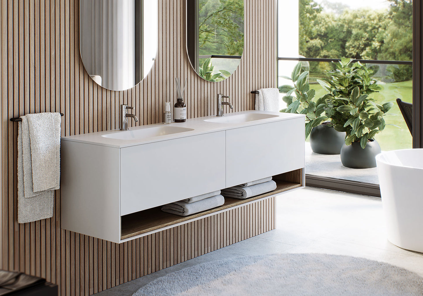 SPA.01 | Badmöbel Doppelwaschtisch Kerrock | Made in Germany